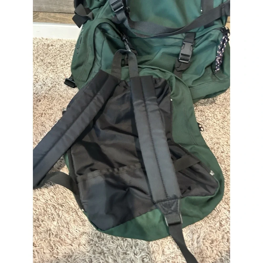 Vtg. 90's JANSPORT Large Green Hiking Backpack 3 in 1 Convertible Travel Bag‎